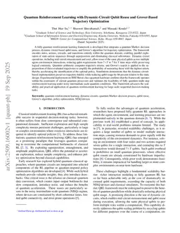Quantum Reinforcement Learning with Dynamic-Circuit Qubit Reuse and Grover-Based Trajectory Optimization