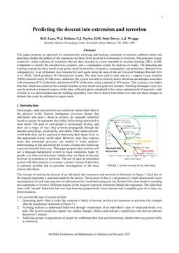 Predicting the descent into extremism and terrorism