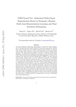FMD-TransUNet: Abdominal Multi-Organ Segmentation Based on Frequency Domain Multi-Axis Representation Learning and Dual Attention Mechanisms