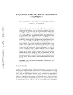 Graph-based Point Cloud Surface Reconstruction using B-Splines