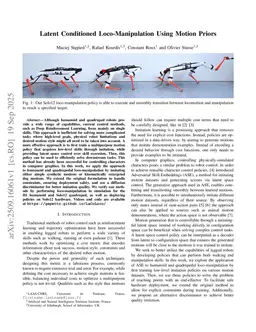 Latent Conditioned Loco-Manipulation Using Motion Priors