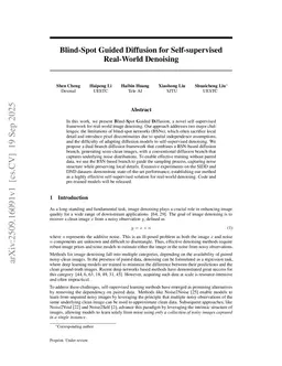 Blind-Spot Guided Diffusion for Self-supervised Real-World Denoising