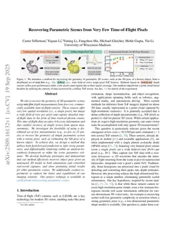 Recovering Parametric Scenes from Very Few Time-of-Flight Pixels
