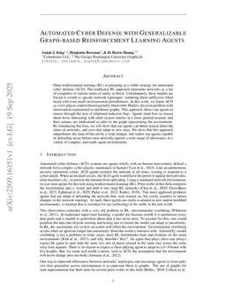 Automated Cyber Defense with Generalizable Graph-based Reinforcement Learning Agents