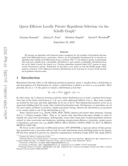 Query-Efficient Locally Private Hypothesis Selection via the Scheffe Graph