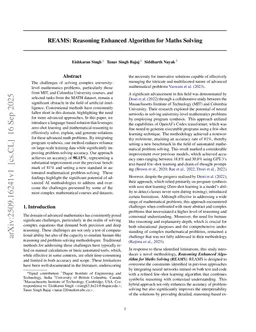 REAMS: Reasoning Enhanced Algorithm for Maths Solving