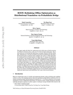 ROOT: Rethinking Offline Optimization as Distributional Translation via Probabilistic Bridge