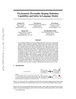 Psychometric Personality Shaping Modulates Capabilities and Safety in Language Models