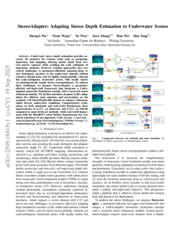 StereoAdapter: Adapting Stereo Depth Estimation to Underwater Scenes