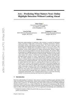AHA - Predicting What Matters Next: Online Highlight Detection Without Looking Ahead