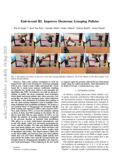 End-to-end RL Improves Dexterous Grasping Policies
