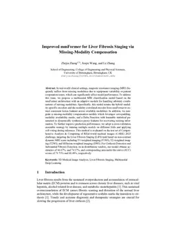 Improved mmFormer for Liver Fibrosis Staging via Missing-Modality Compensation