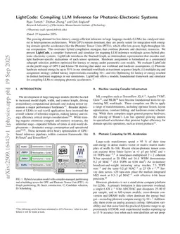 LightCode: Compiling LLM Inference for Photonic-Electronic Systems