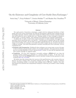 On the Existence and Complexity of Core-Stable Data Exchanges