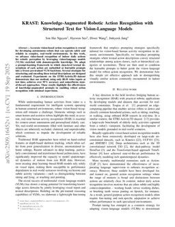 KRAST: Knowledge-Augmented Robotic Action Recognition with Structured Text for Vision-Language Models