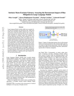 Intrinsic Meets Extrinsic Fairness: Assessing the Downstream Impact of Bias Mitigation in Large Language Models