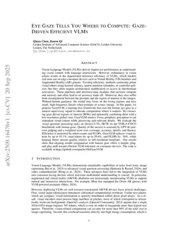 Eye Gaze Tells You Where to Compute: Gaze-Driven Efficient VLMs