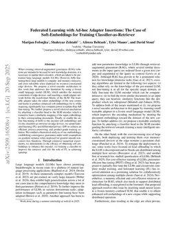 Federated Learning with Ad-hoc Adapter Insertions: The Case of Soft-Embeddings for Training Classifier-as-Retriever