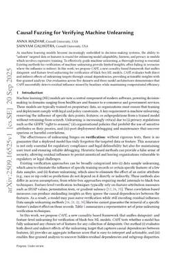 Causal Fuzzing for Verifying Machine Unlearning