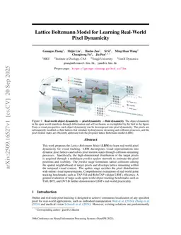Lattice Boltzmann Model for Learning Real-World Pixel Dynamicity