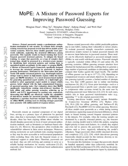 MoPE: A Mixture of Password Experts for Improving Password Guessing