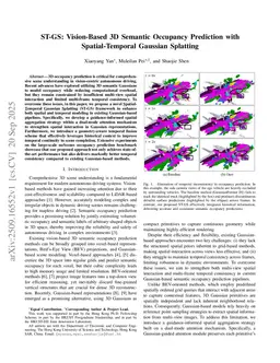 ST-GS: Vision-Based 3D Semantic Occupancy Prediction with Spatial-Temporal Gaussian Splatting