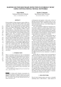 Barwise Section Boundary Detection in Symbolic Music Using Convolutional Neural Networks