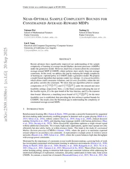 Near-Optimal Sample Complexity Bounds for Constrained Average-Reward MDPs