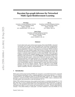 Bayesian Ego-graph Inference for Networked Multi-Agent Reinforcement Learning
