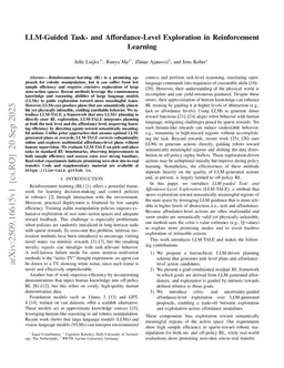 LLM-Guided Task- and Affordance-Level Exploration in Reinforcement Learning