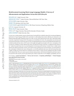 Reinforcement Learning Meets Large Language Models: A Survey of Advancements and Applications Across the LLM Lifecycle