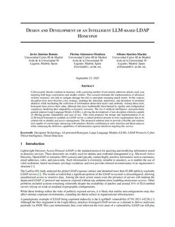 Design and Development of an Intelligent LLM-based LDAP Honeypot