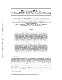 Mixture of Noise for Pre-Trained Model-Based Class-Incremental Learning