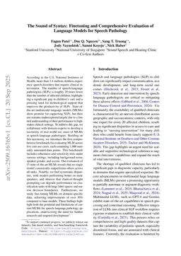 The Sound of Syntax: Finetuning and Comprehensive Evaluation of Language Models for Speech Pathology