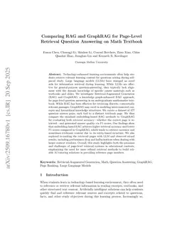 Comparing RAG and GraphRAG for Page-Level Retrieval Question Answering on Math Textbook