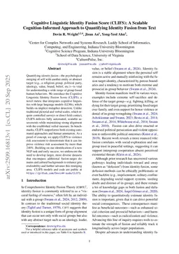 Cognitive Linguistic Identity Fusion Score (CLIFS): A Scalable Cognition-Informed Approach to Quantifying Identity Fusion from Text