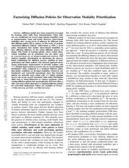 Factorizing Diffusion Policies for Observation Modality Prioritization