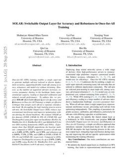 SOLAR: Switchable Output Layer for Accuracy and Robustness in Once-for-All Training