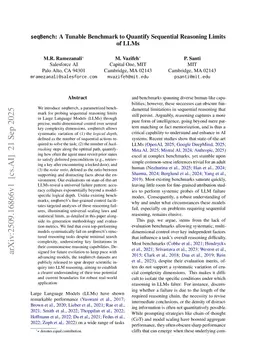 seqBench: A Tunable Benchmark to Quantify Sequential Reasoning Limits of LLMs