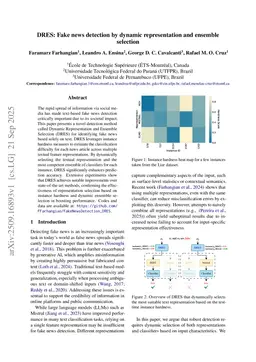 DRES: Fake news detection by dynamic representation and ensemble selection
