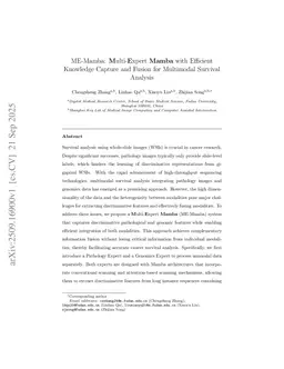 ME-Mamba: Multi-Expert Mamba with Efficient Knowledge Capture and Fusion for Multimodal Survival Analysis