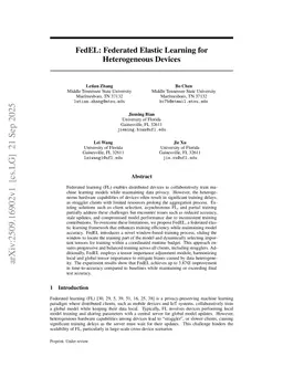 FedEL: Federated Elastic Learning for Heterogeneous Devices