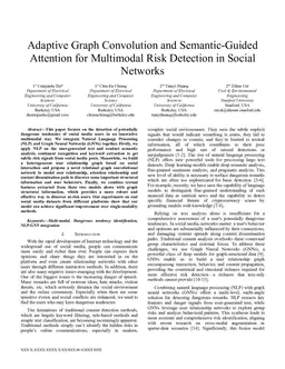 Adaptive Graph Convolution and Semantic-Guided Attention for Multimodal Risk Detection in Social Networks