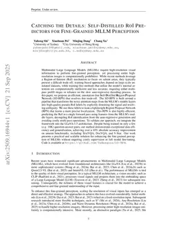Catching the Details: Self-Distilled RoI Predictors for Fine-Grained MLLM Perception