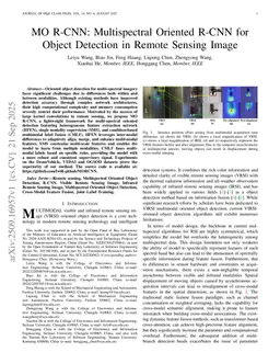 MO R-CNN: Multispectral Oriented R-CNN for Object Detection in Remote Sensing Image