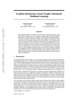 Graph Coloring for Multi-Task Learning