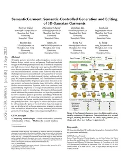 SemanticGarment: Semantic-Controlled Generation and Editing of 3D Gaussian Garments