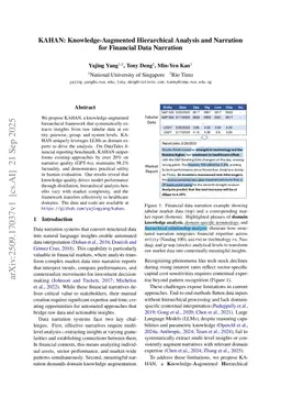 KAHAN: Knowledge-Augmented Hierarchical Analysis and Narration for Financial Data Narration