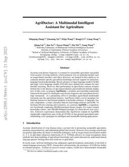 AgriDoctor: A Multimodal Intelligent Assistant for Agriculture