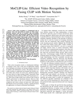 MoCLIP-Lite: Efficient Video Recognition by Fusing CLIP with Motion Vectors